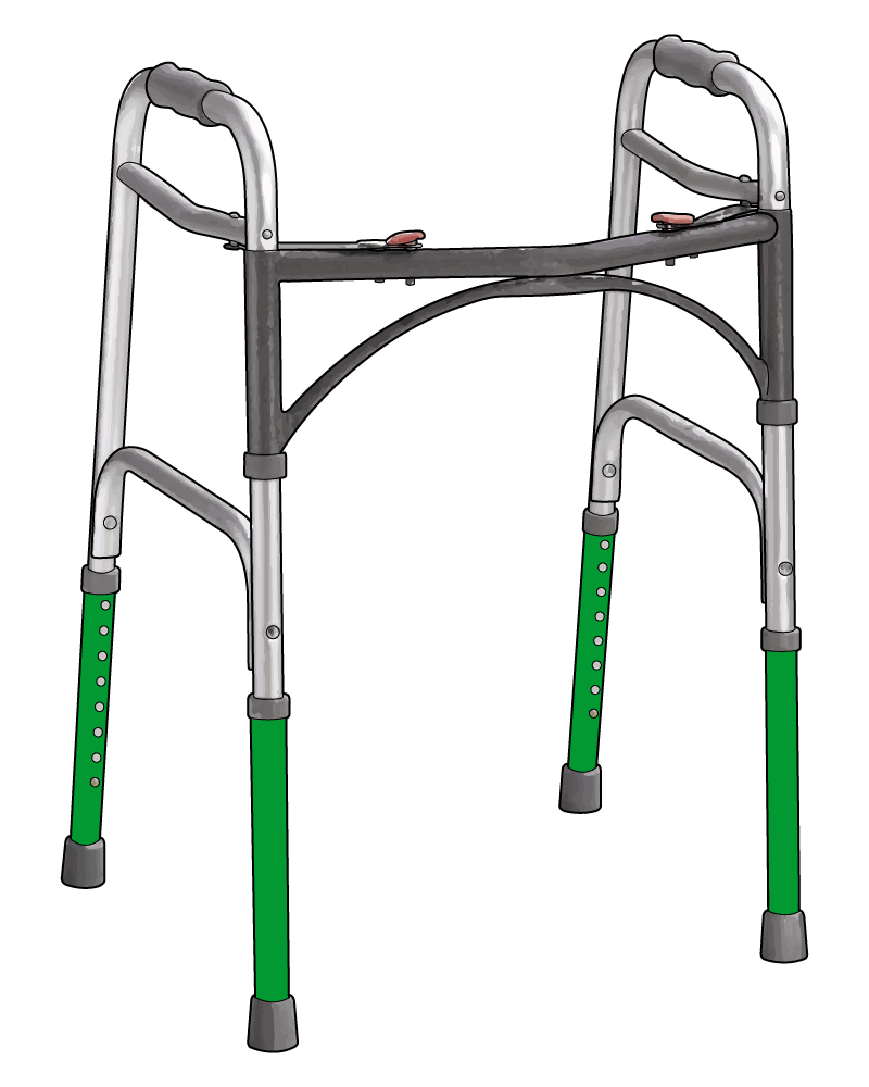 Green Custom Folding Walking Frame from Pimp Mobility UK