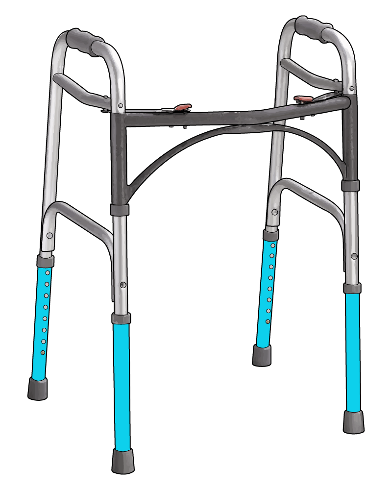 Blue Custom Folding Walking Frame from Pimp Mobility UK