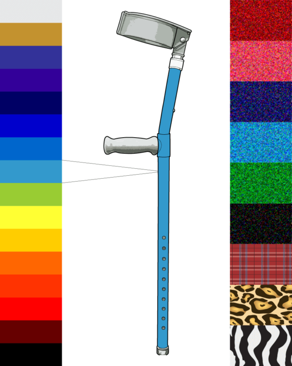 Pimp Mobility Custom Coloured Crutches