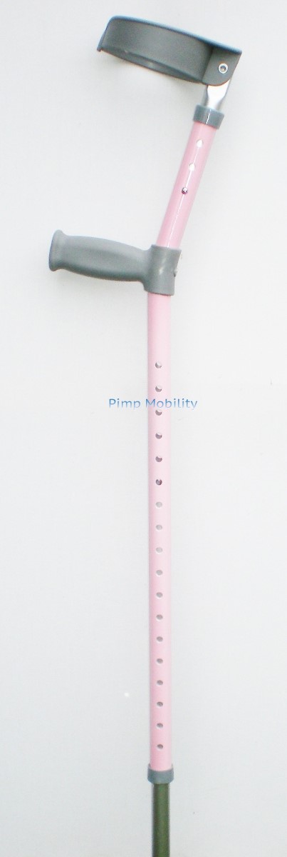 Baby Pink Custom Personalised Crutches by Pimp Mobility