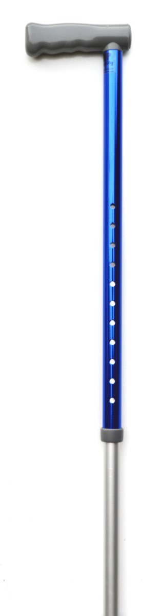 Blue Chrome Effect Wrapped Custom Cane Walking Stick from Pimp Mobility