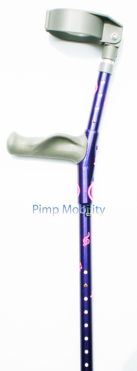 Metallic Purple with Take That Logo Custom Personalised Crutches by Pimp Mobility