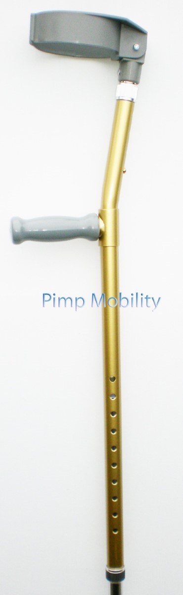 Gold Custom Personalised Crutches by Pimp Mobility