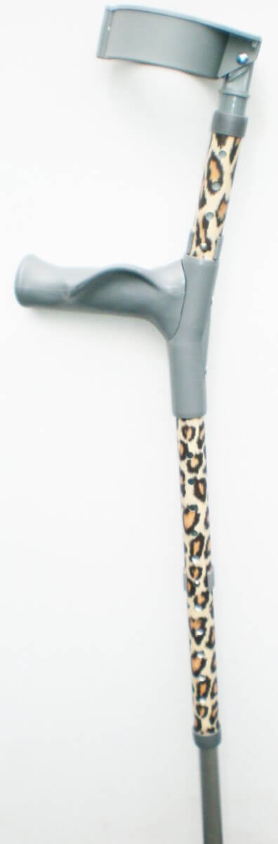 Leopard Print Ergonomic Custom Crutches by Pimp Mobility