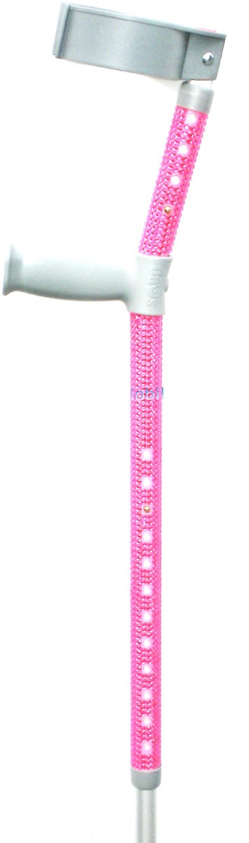 Pink Custom Diamante Crutches by Pimp Mobility