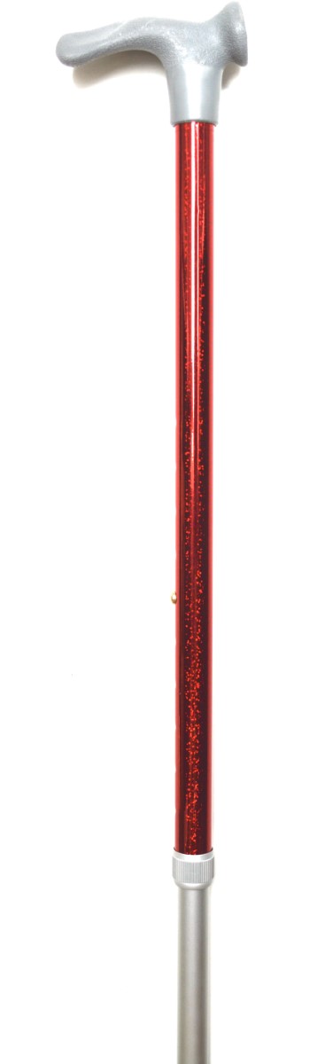Red Chrome Effect Wrapped Custom Cane Walking Stick from Pimp Mobility