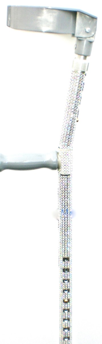 Silver Diamante Custom Crutches by Pimp Mobility